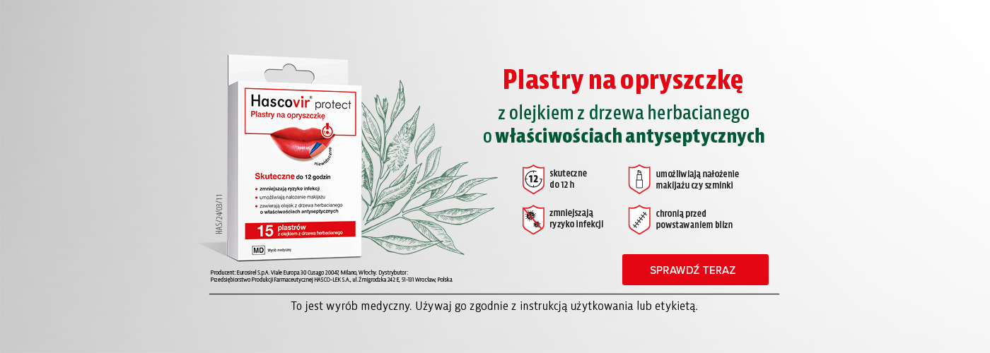 Banner Hascovir Protect plastry na opryszczke