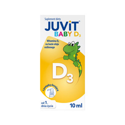 JUVIT BABY D3, krople doustne z pompką dozującą, 10 ml
