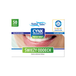 Cynk organiczny Naturtabs Fresh Mint, 50 tabl.